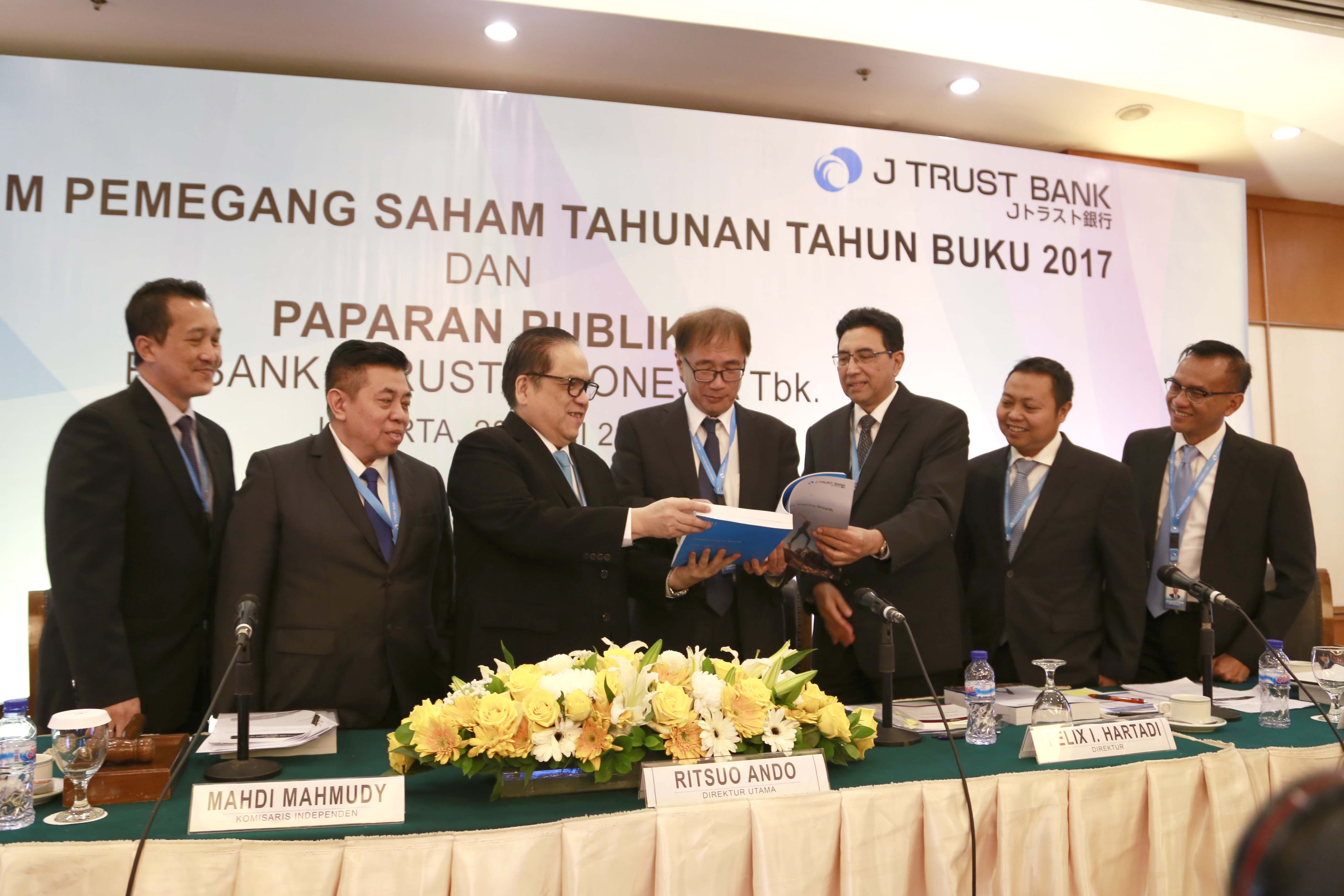 J Trust Bank Held Annual General Shareholder Meeting Fiscal Year 2017