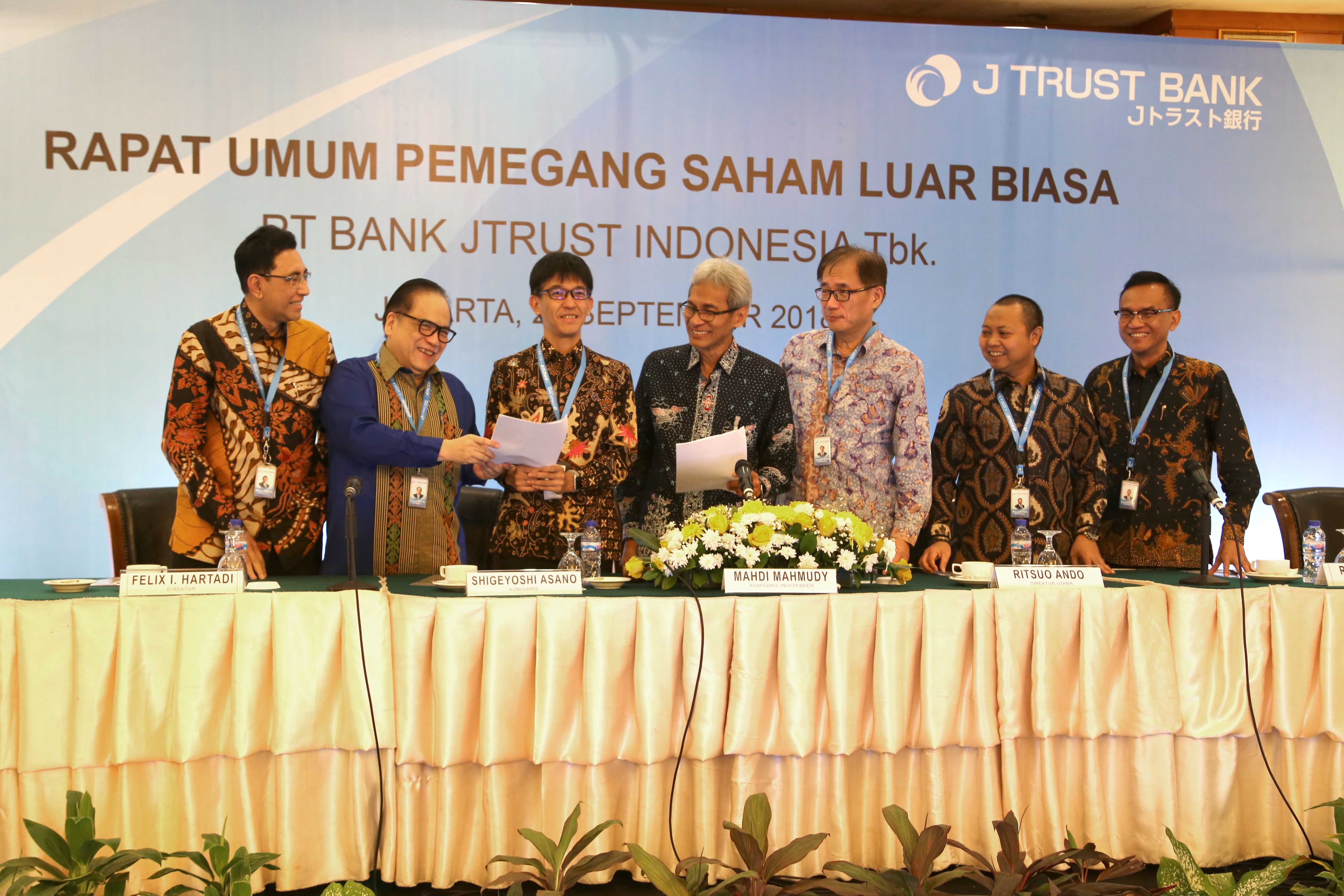 J Trust Bank Menyelenggarakan RUPSLB September 2018
