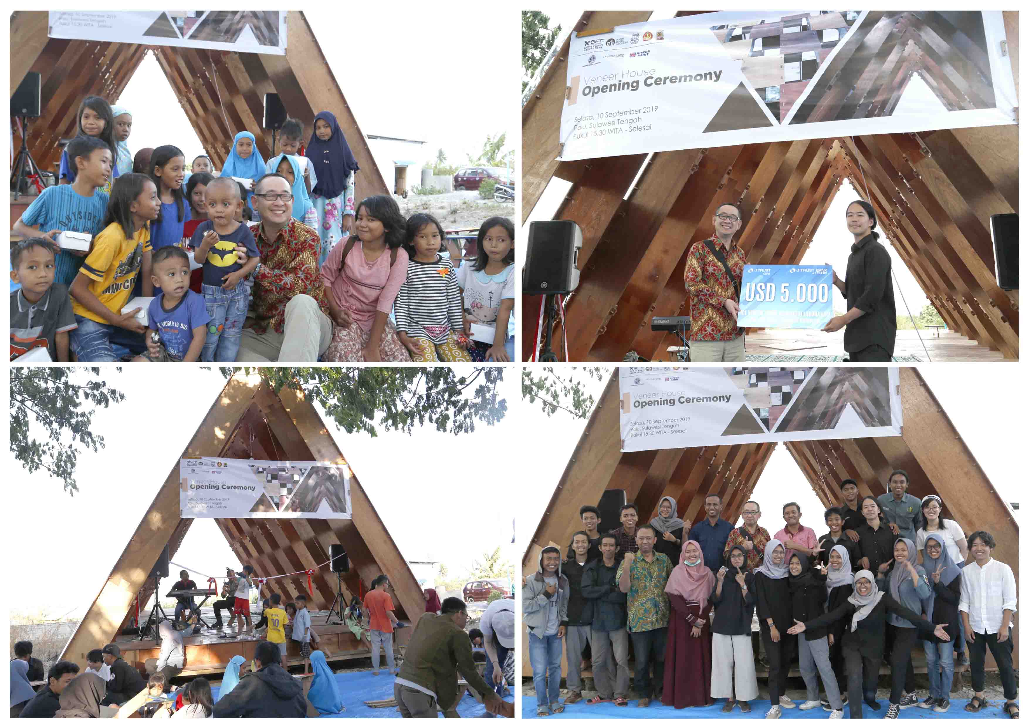 Donasi J Trust Bank untuk Pembangunan Veneer House di Palu