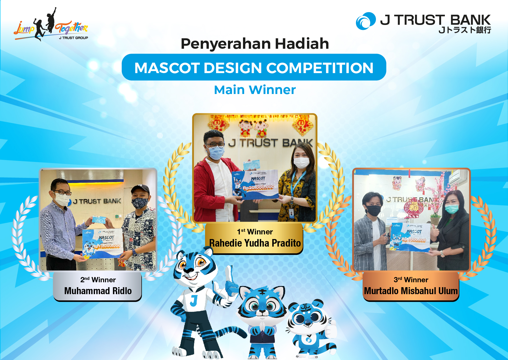 Penyerahan Hadiah Main Winners J Trust Bank Mascot Design Competition 