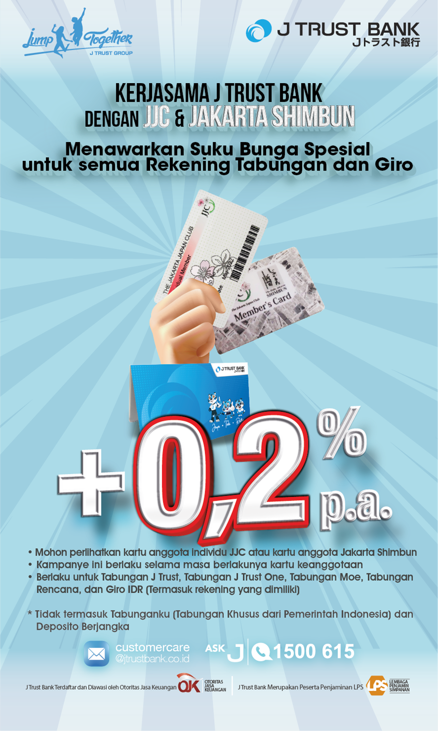 J Trust Bank Offers Special Interest Rate for Jakarta Japan Club and The Daily Jakarta Shimbun Members