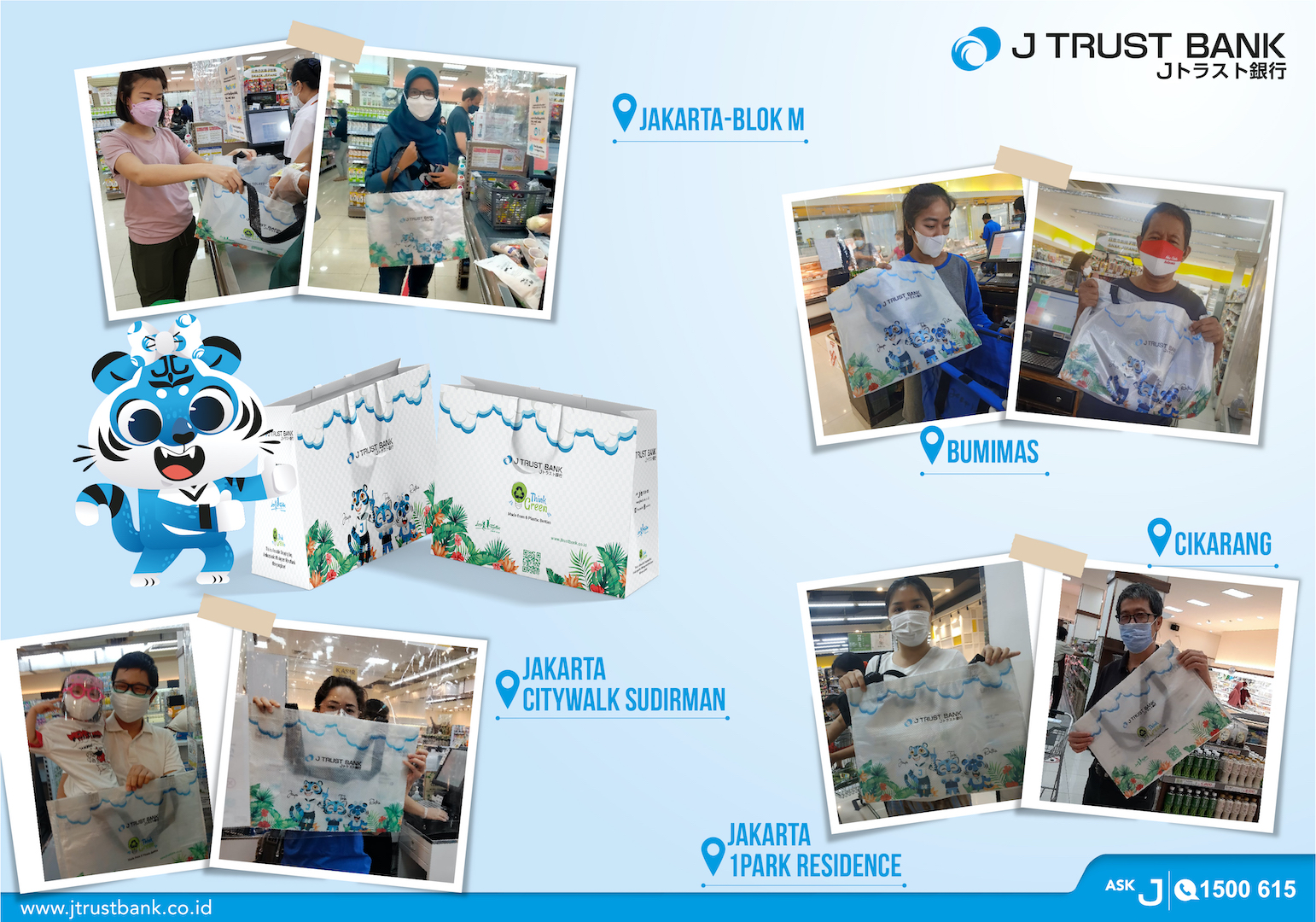 J Trust Bank's Eco-friendy Shopping Bag Promotion at Papaya Fresh Gallery