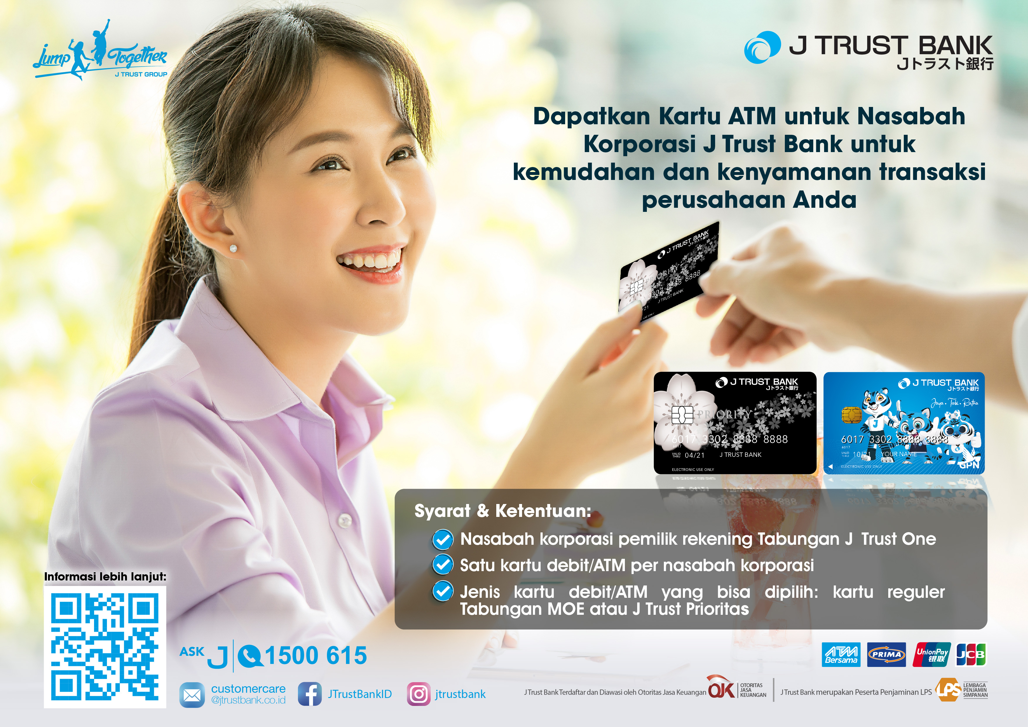 ATM Card Facility for Tabungan J Trust One's Corporate Customers