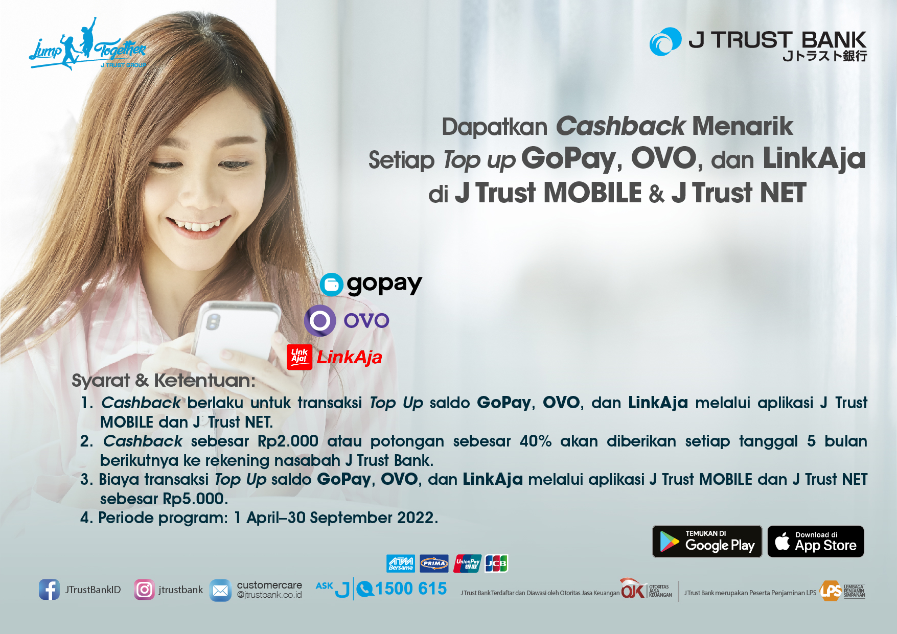 Extension of Cashback Program Top Up E Money for 6 Months