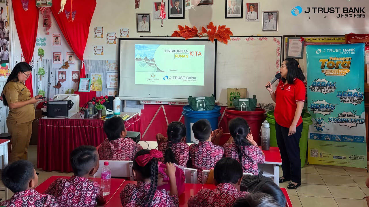 J Trust Bank Resmikan Program "School Adoption" untuk  Dorong Kesadaran Lingkungan di Manado